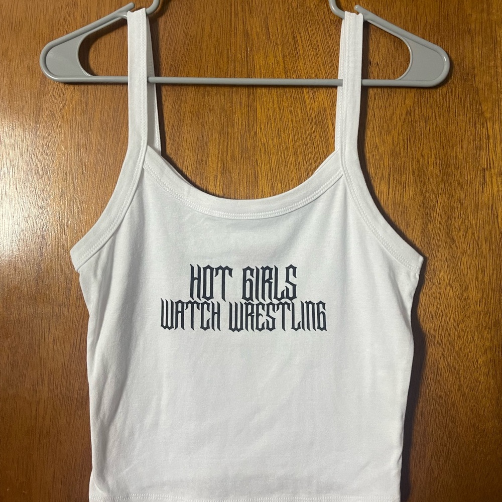 White Graphic Women's Tank Top (M)
